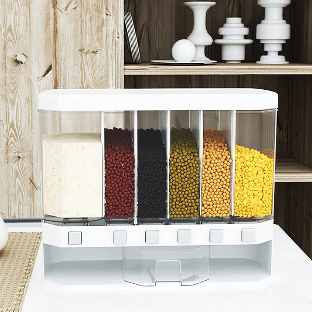 2382 Wall-Mounted Cereals Dispenser Press Grain Storage Tank