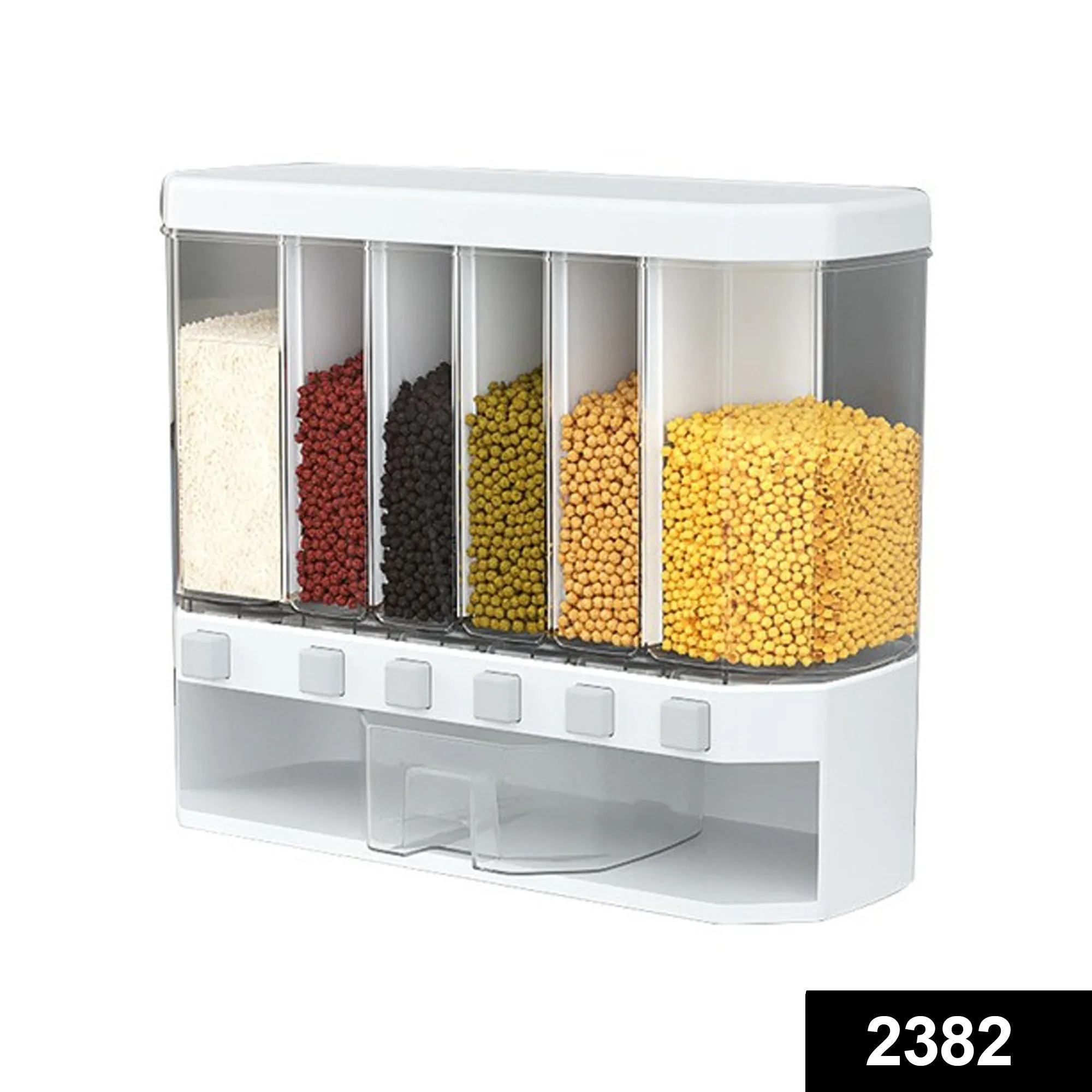 2382 Wall-Mounted Cereals Dispenser Press Grain Storage Tank