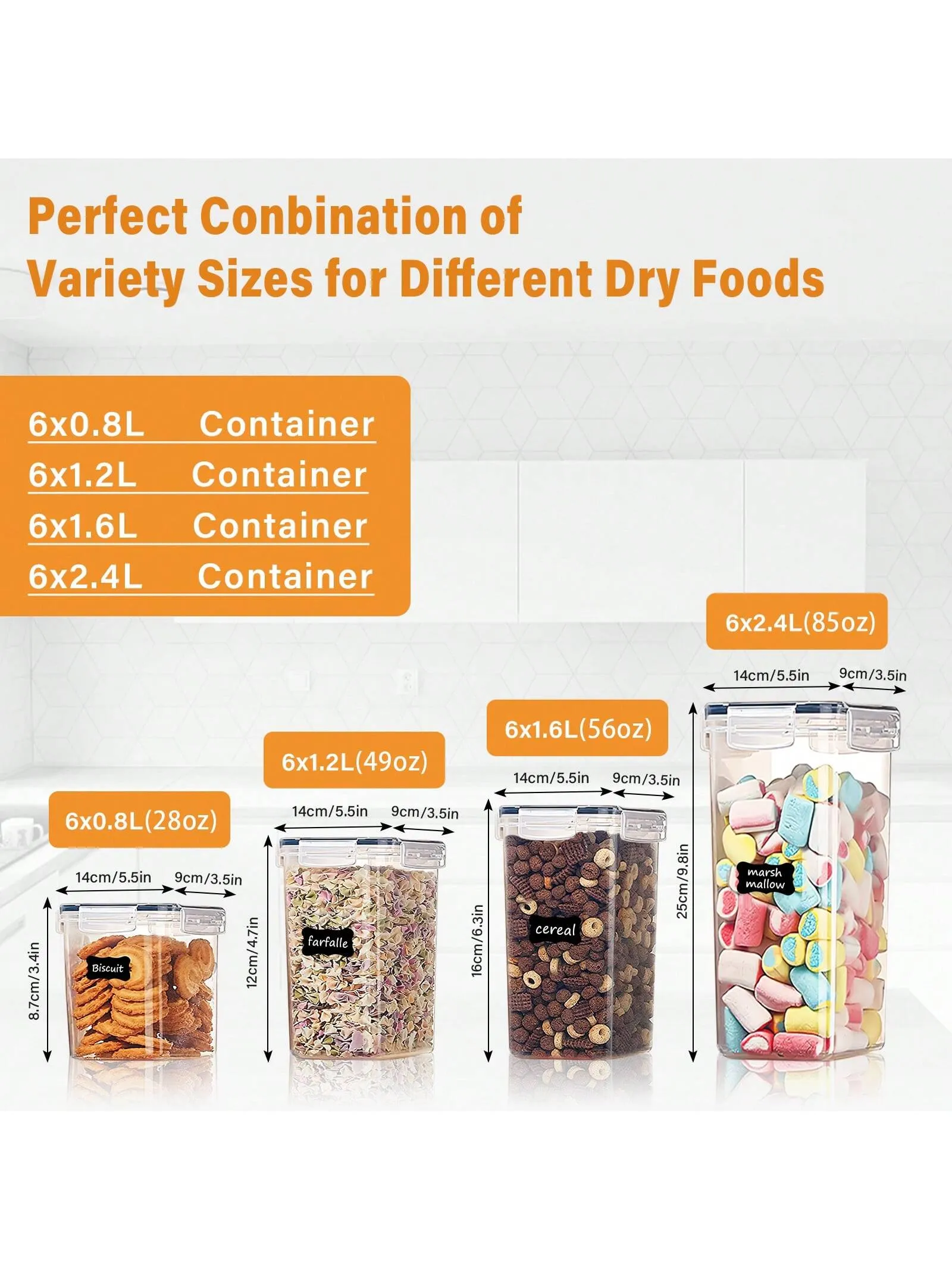 24pcs Sealed Plastic Food Storage Containers