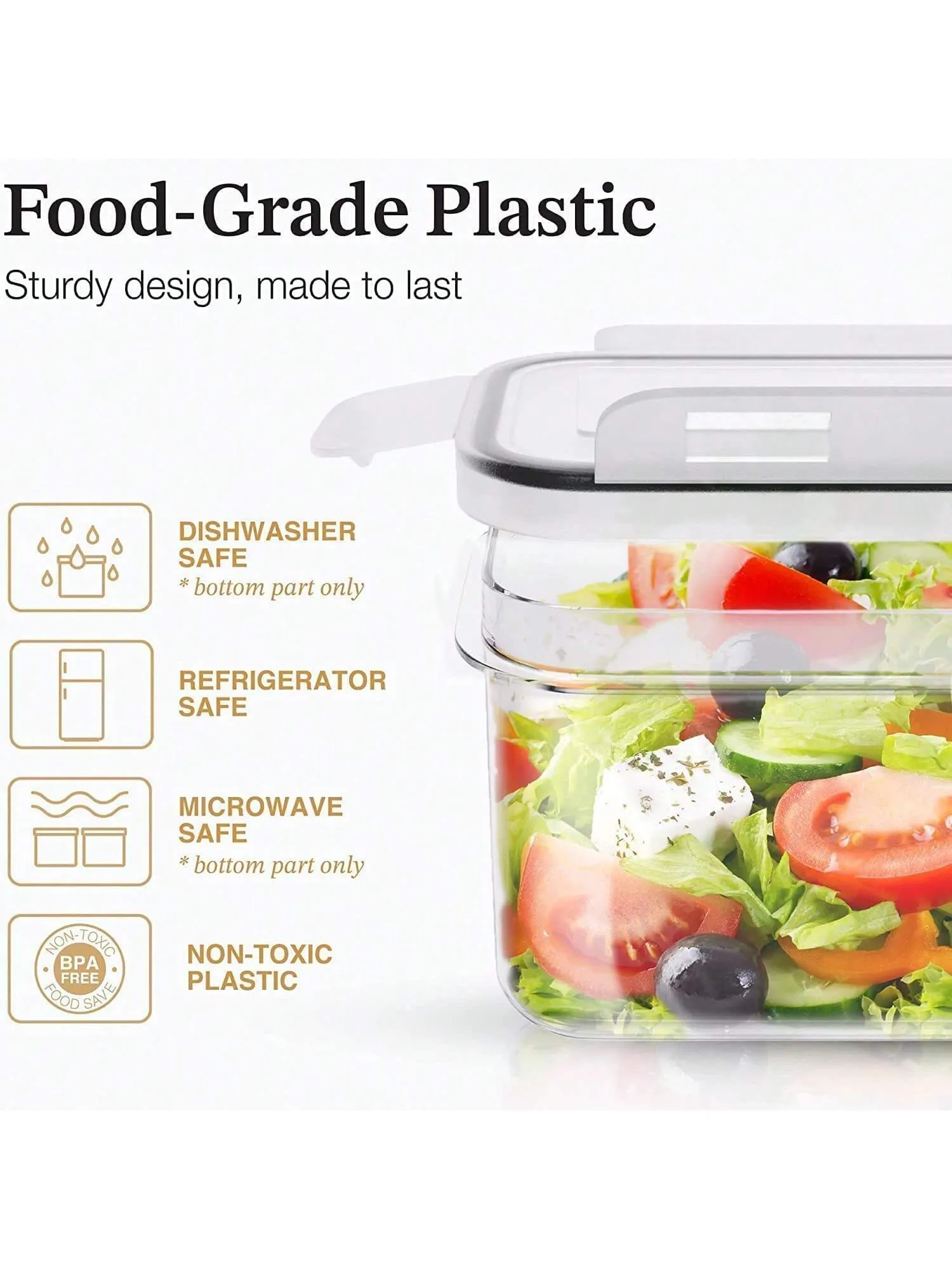 24pcs Sealed Plastic Food Storage Containers