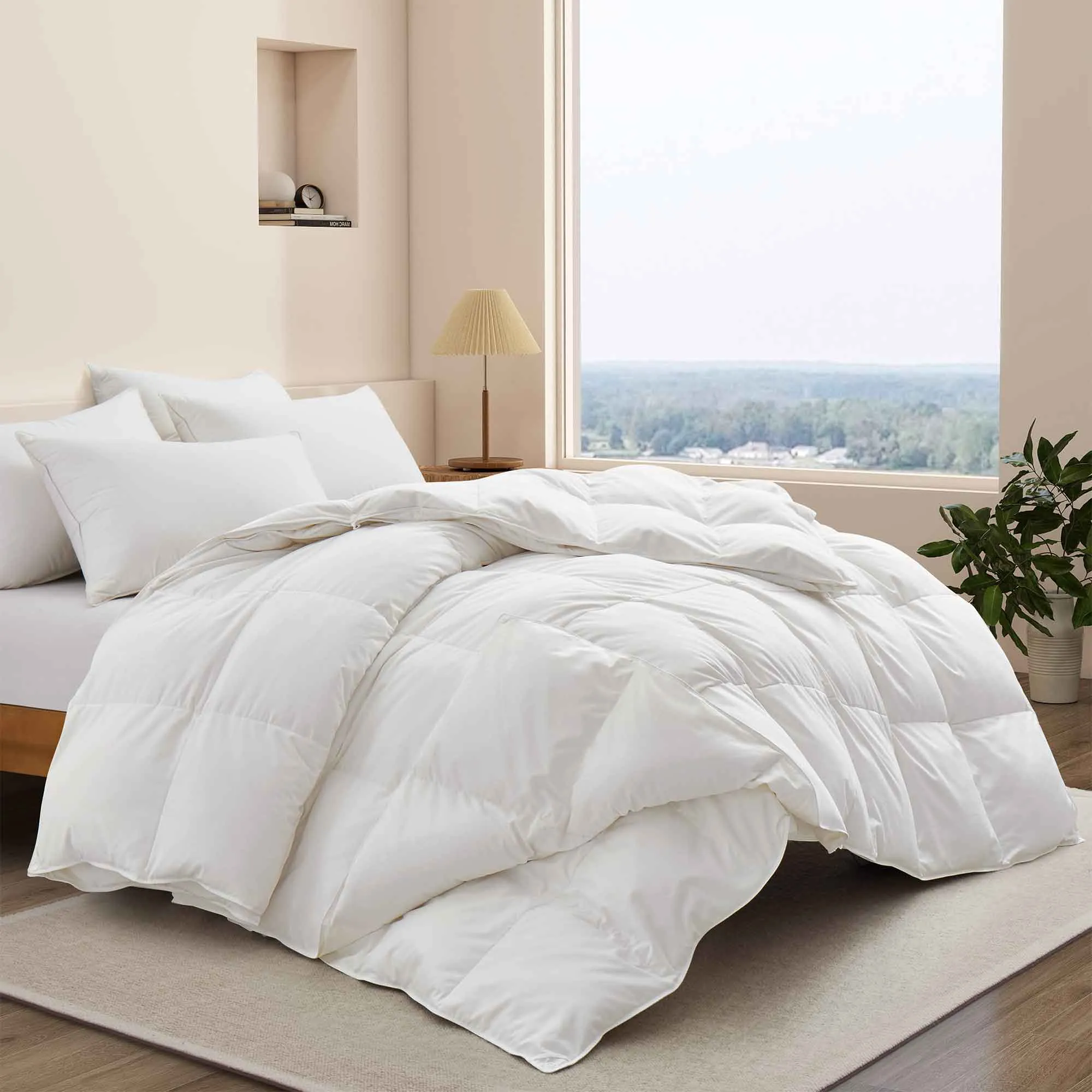 3-in-1 All Seasons Goose Down Feather Fiber Comforter