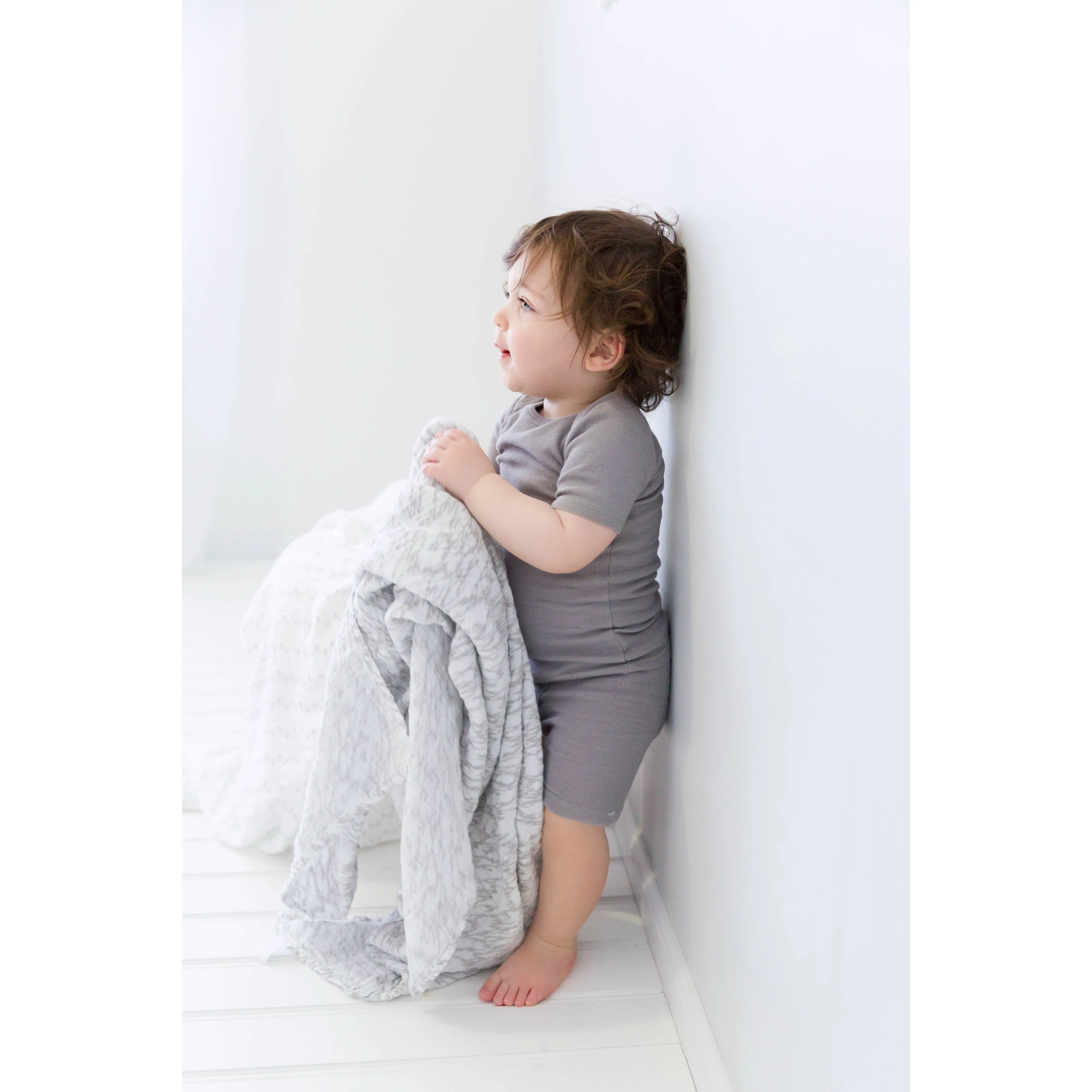 3 Pack Cotton Muslin Swaddle Blanket - Classic Grey