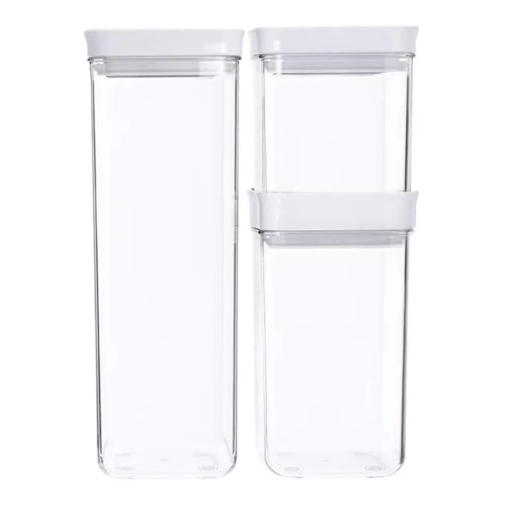 3 Piece Bpa-Free Square Airtight Food Container Set F48-46-2