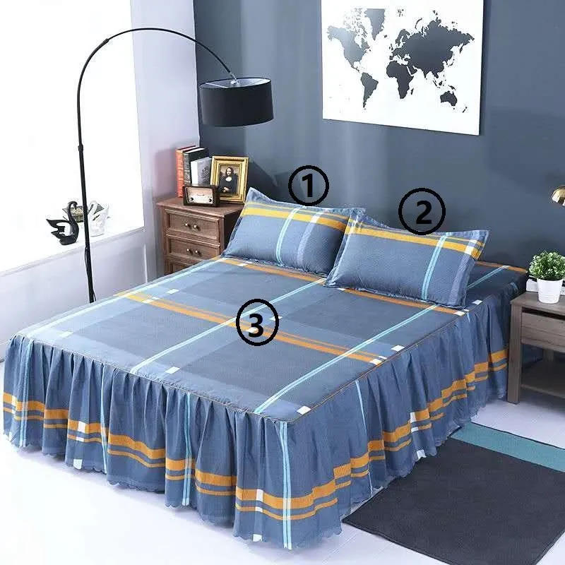 3-Piece Woolly Bedspread Bed Set