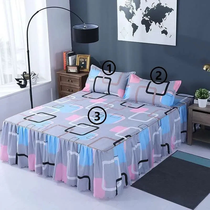 3-Piece Woolly Bedspread Bed Set