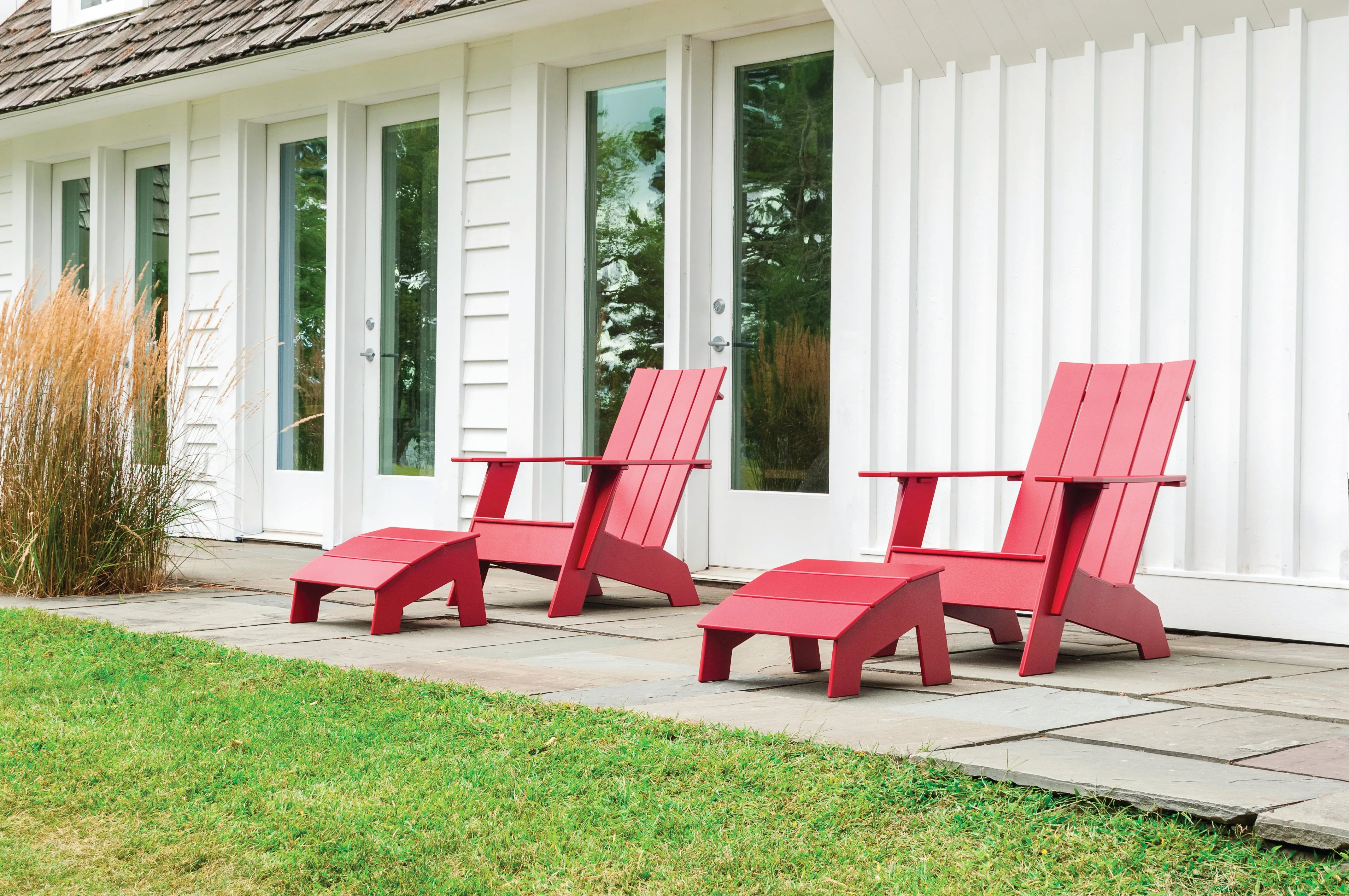 Adirondack Chairs with Ottomans Bundle