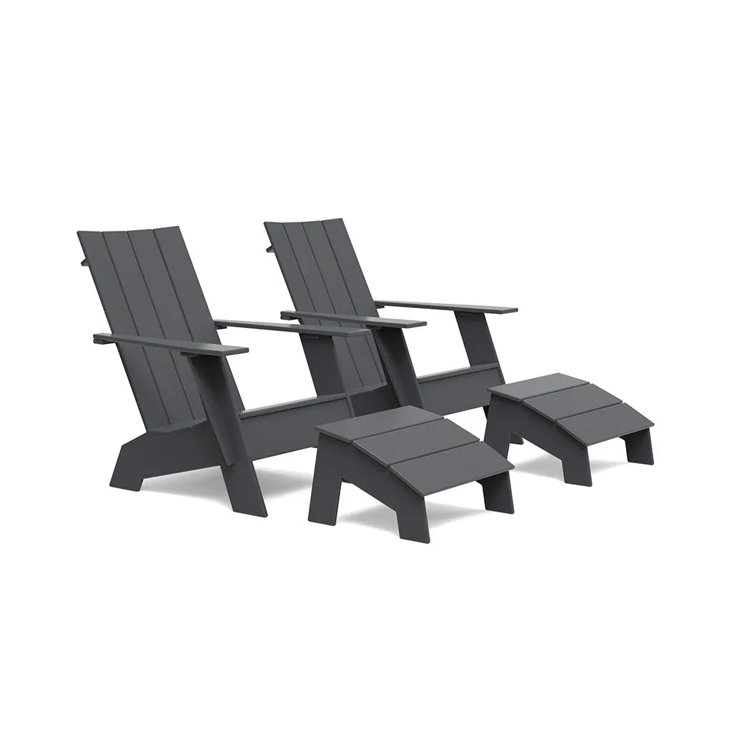 Adirondack Chairs with Ottomans Bundle