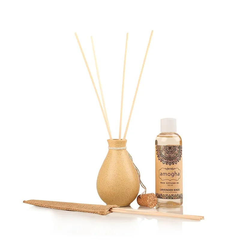 Amogha Reed Diffuser | Multiple Fragrances | 5 x 3 x 10 inches