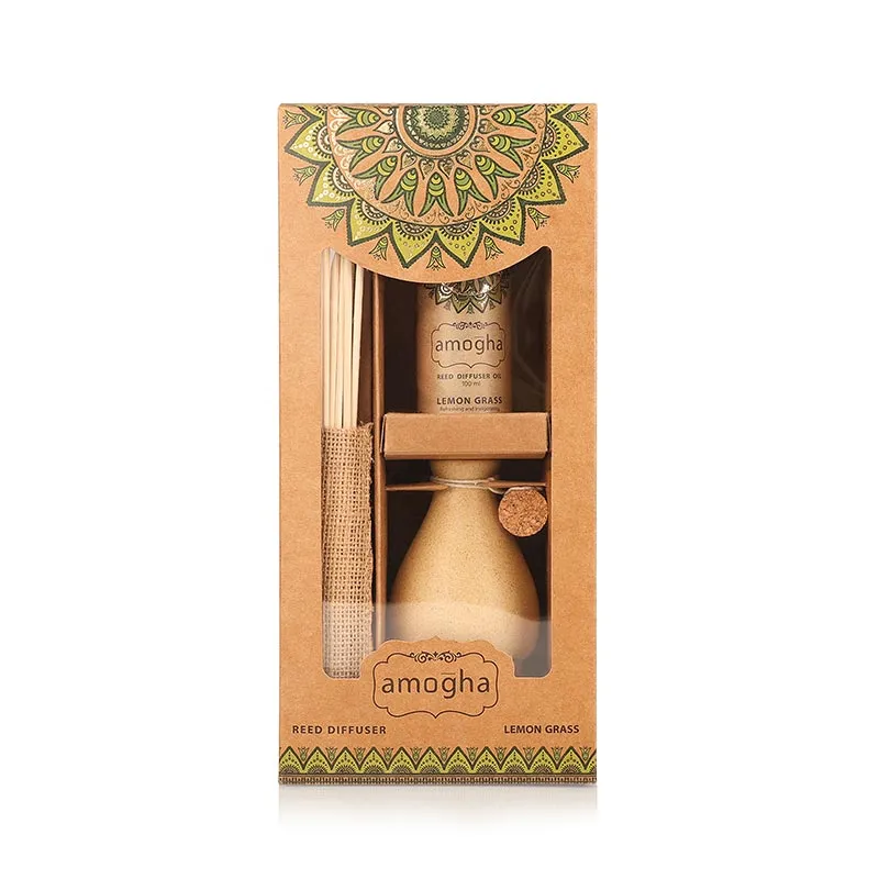 Amogha Reed Diffuser | Multiple Fragrances | 5 x 3 x 10 inches