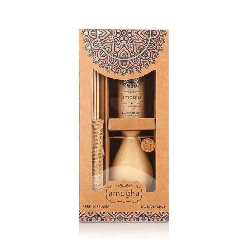 Amogha Reed Diffuser | Multiple Fragrances | 5 x 3 x 10 inches