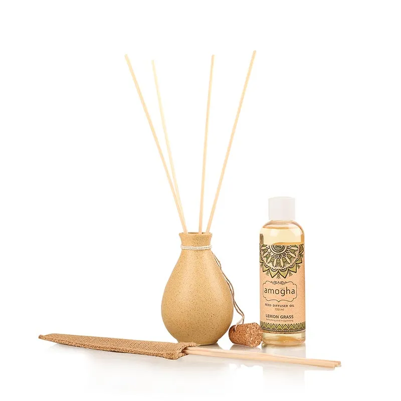 Amogha Reed Diffuser | Multiple Fragrances | 5 x 3 x 10 inches