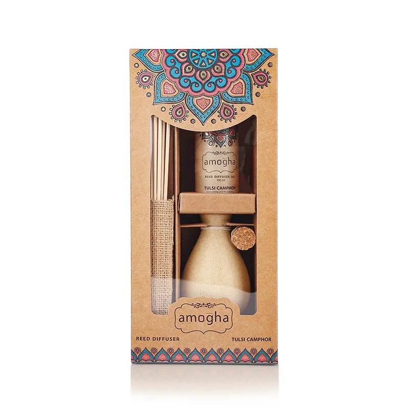 Amogha Reed Diffuser | Multiple Fragrances | 5 x 3 x 10 inches