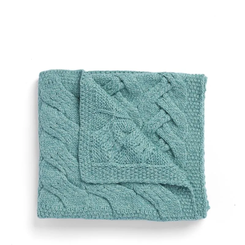 Aran Supersoft Baby Blanket | Mint