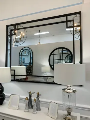 Art Deco Mirror Black