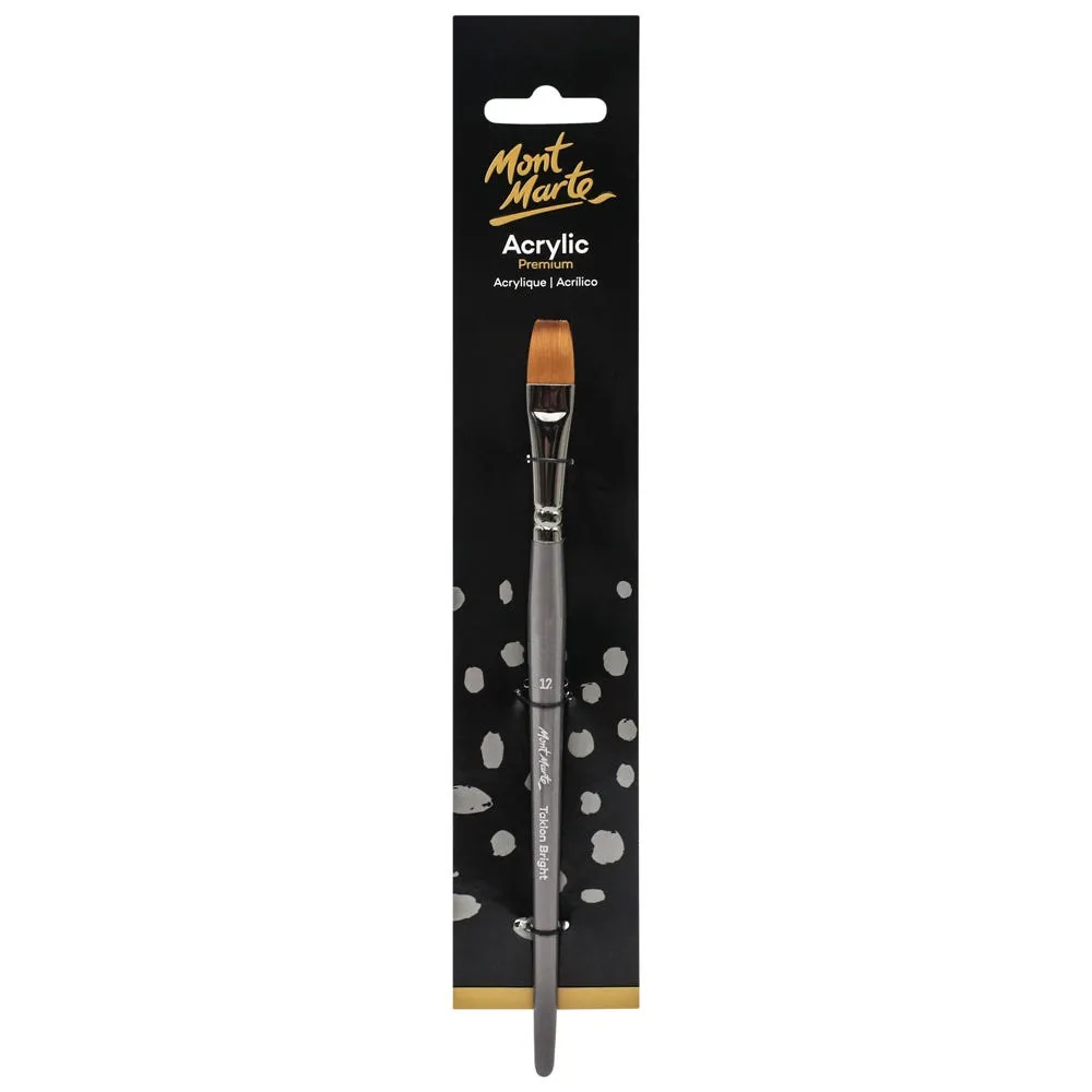 Artist Acrylic Brush Taklon Short Bright 12