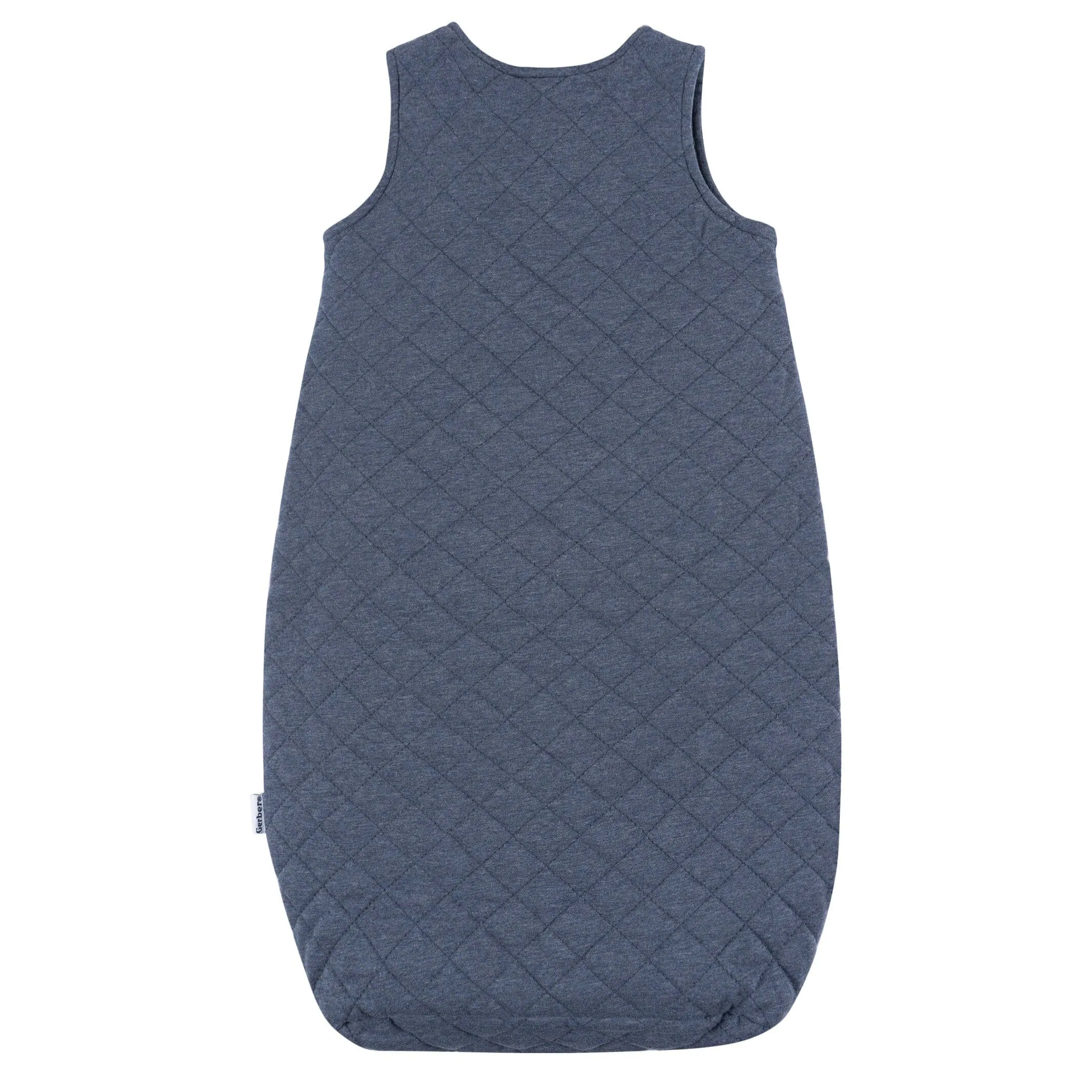 Baby Boys Navy Heather Quilted Jersey Wearable Blanket