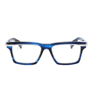 Balmain Unisex Blue Swirl Square Optical Frame