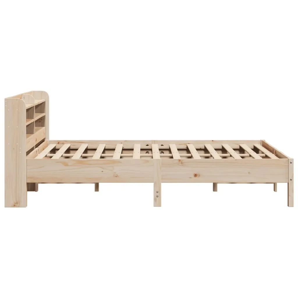 Bed Frame without Mattress 135x190 cm Double Solid Wood Pine