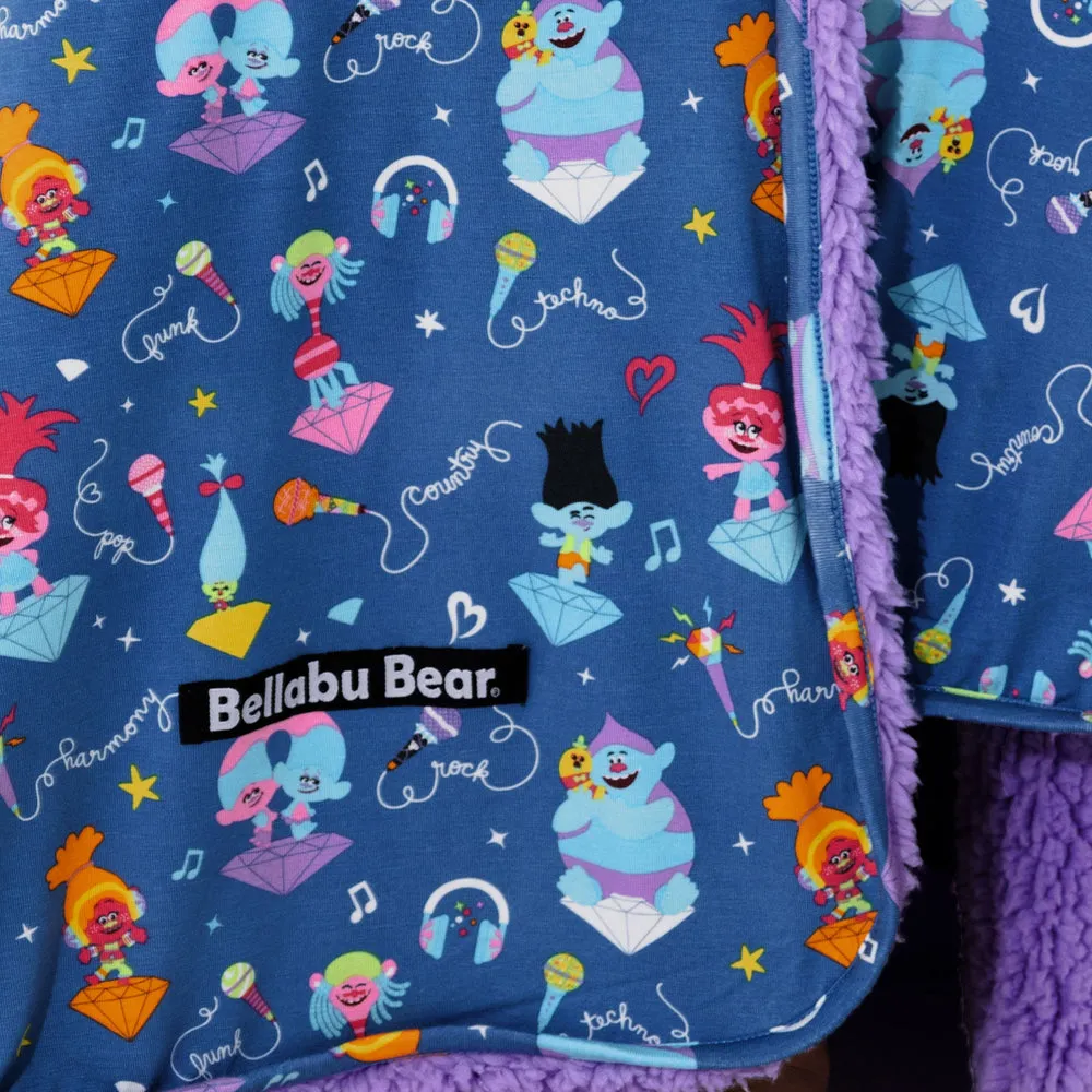 Bellabu Bear Trolls Music Bamboo Sherpa Blanket