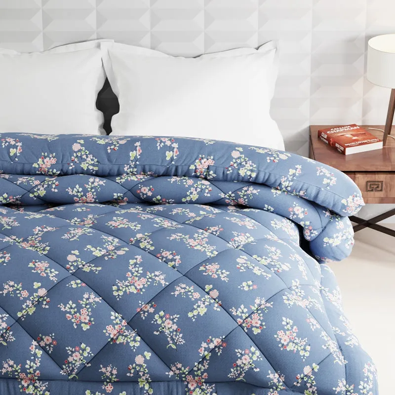 Belto Floral Glace Cotton/Microfiber Comforter  - 120 GSM