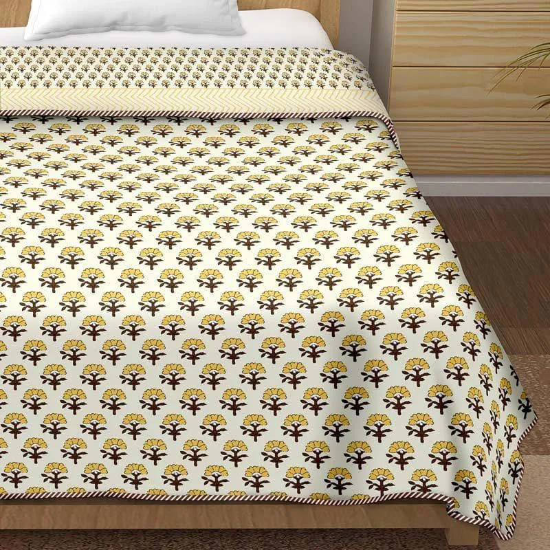 Bliss Gardenia Yellow Cotton Dohar