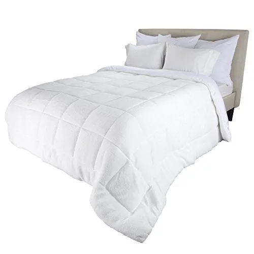 Bluestone Comforter, Down Alternative Queen Size, All Season Queen Bed Comforter Blanket, White