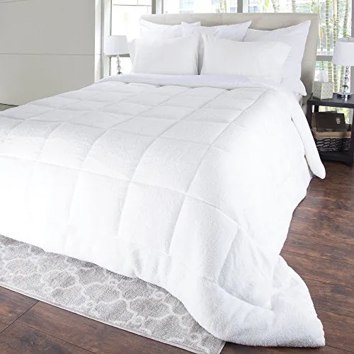 Bluestone Comforter, Down Alternative Queen Size, All Season Queen Bed Comforter Blanket, White