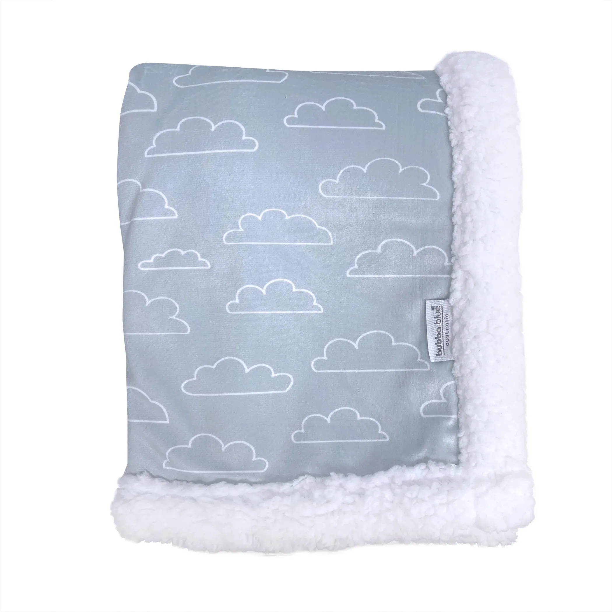 Bubba Blue Nordic Cuddle Blanket with Fleece Lining - Blue Cloud