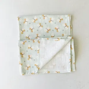 Butterfly Baby Swaddle Blanket (Organic Muslin)