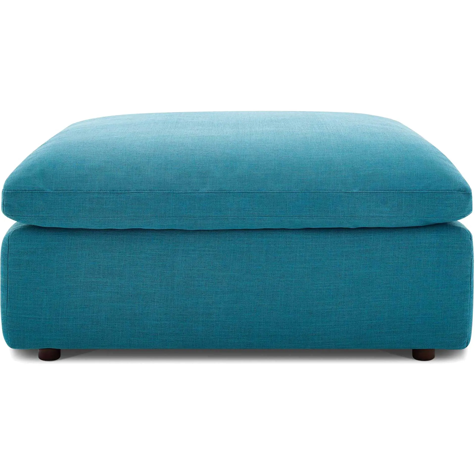 Carmen Overstuffed Ottoman Teal