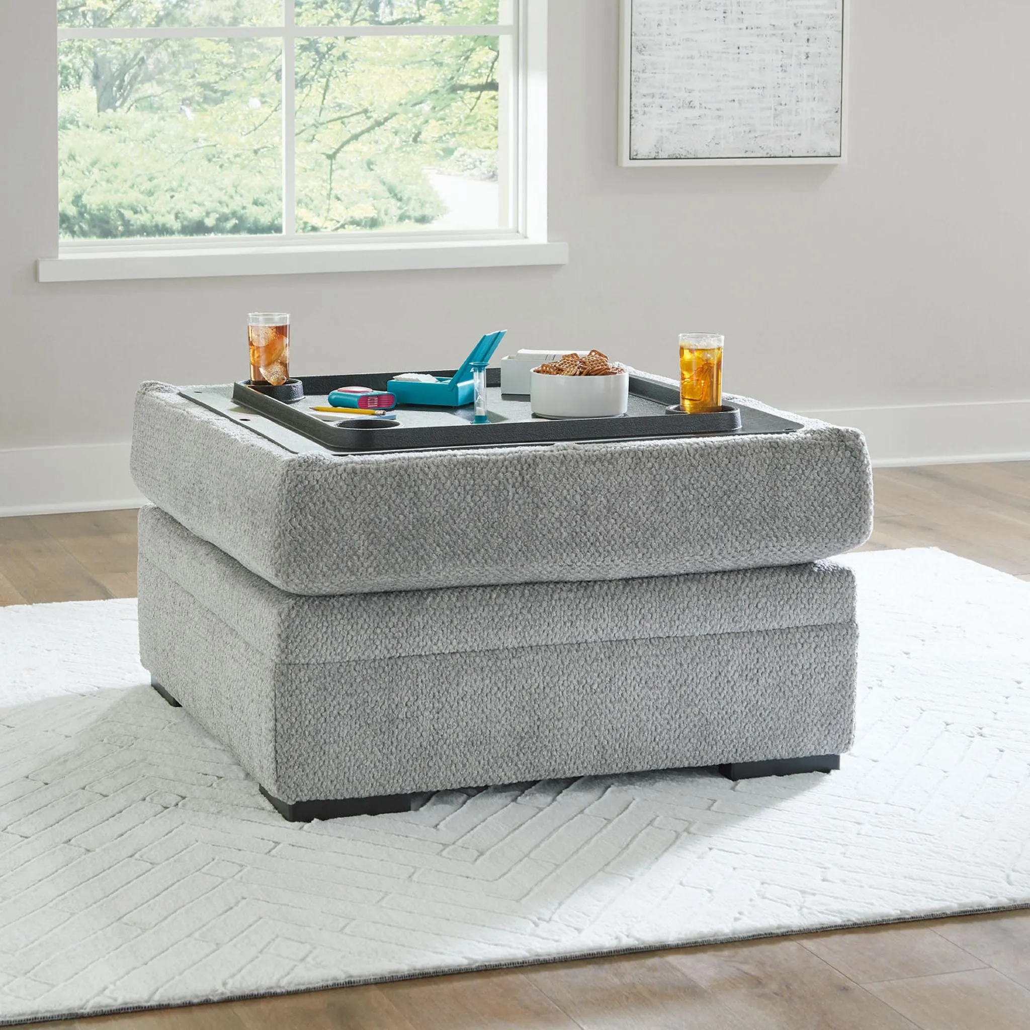 Casselbury Storage Ottoman - Cement