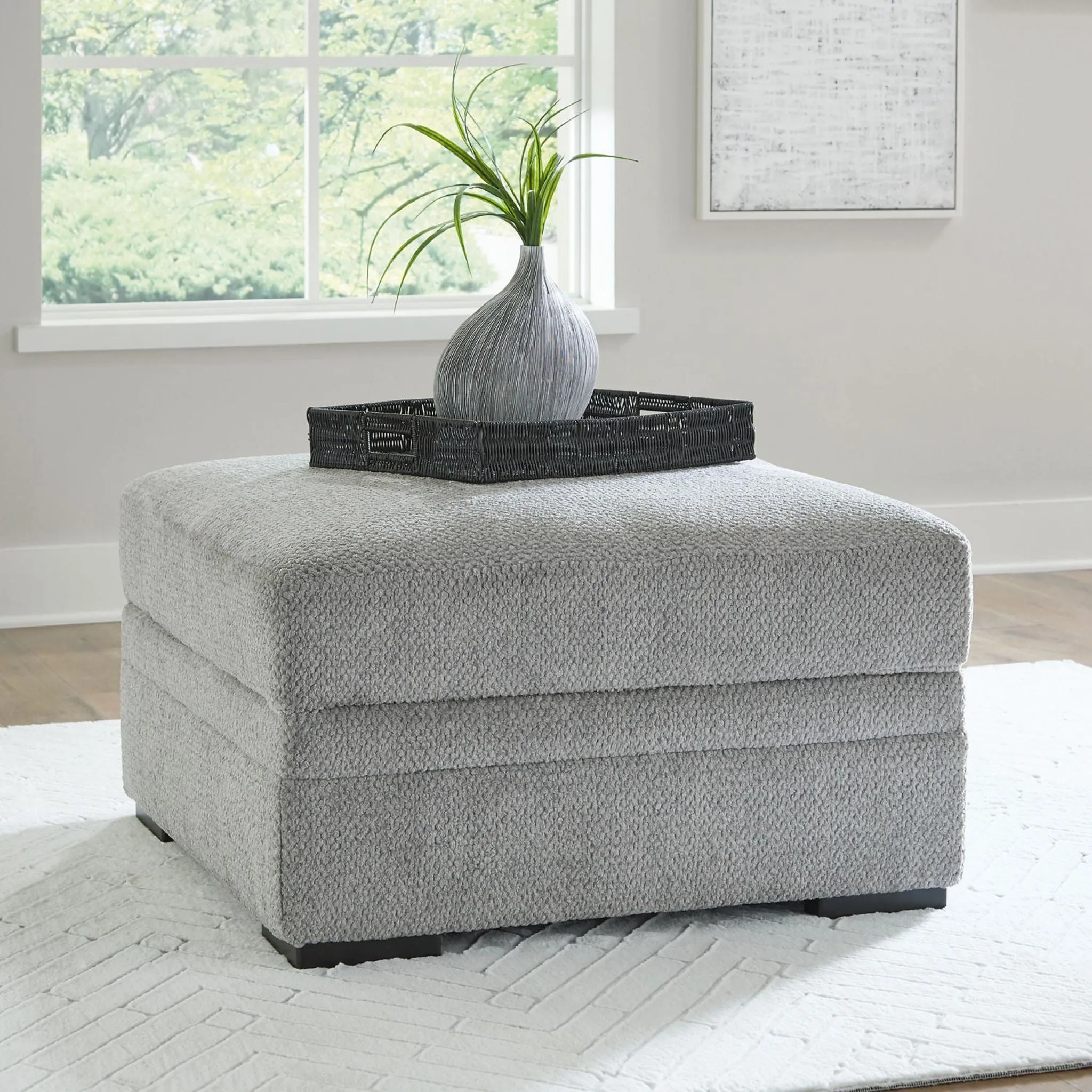 Casselbury Storage Ottoman - Cement