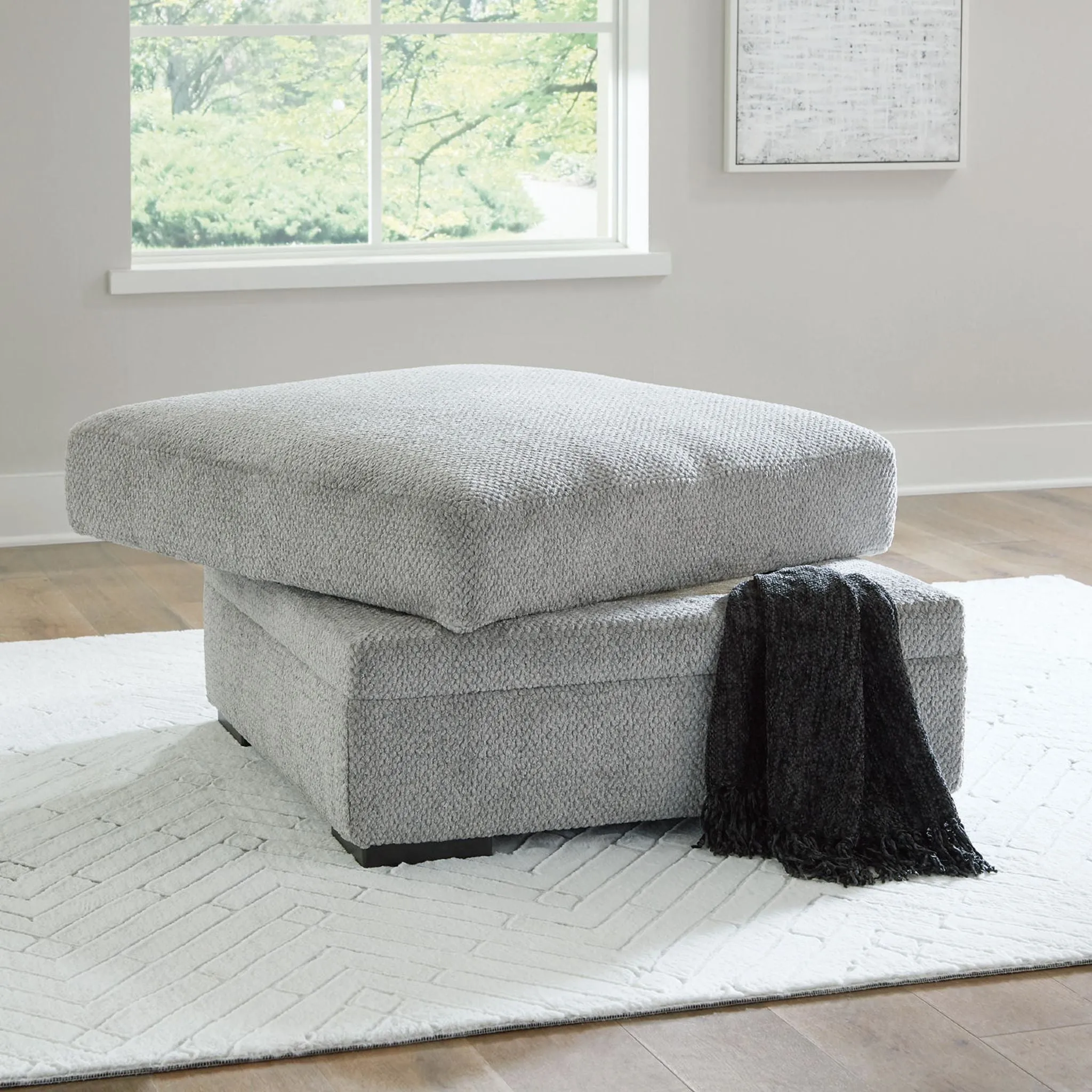 Casselbury Storage Ottoman - Cement