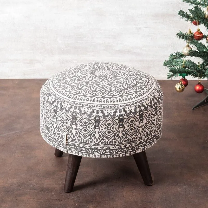 Chenova Cotton Ottoman - Brown