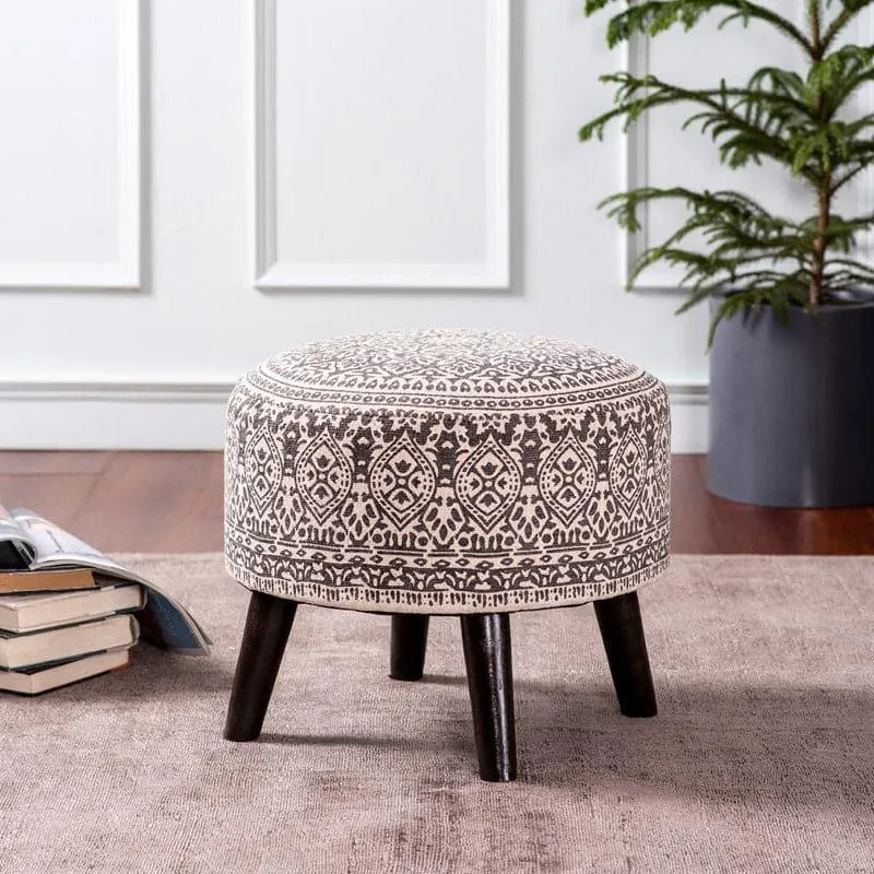 Chenova Cotton Ottoman - Brown