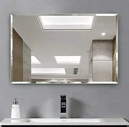 Cheval Glass Beveled Beveled Elegant Rectangular Shaped Wall and Bathroom Mirror Size 16 X 20 Inches | Made in India