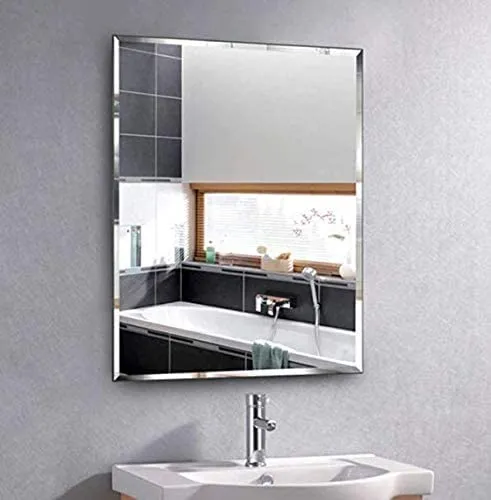 Cheval Glass Beveled Beveled Elegant Rectangular Shaped Wall and Bathroom Mirror Size 16 X 20 Inches | Made in India