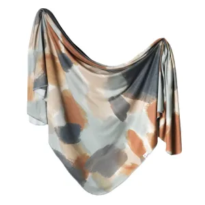 Copper Pearl Knit Swaddle Blanket / Picasso