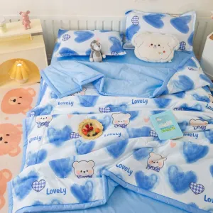 Cute Bear Summer Quilt: Washable Comforter