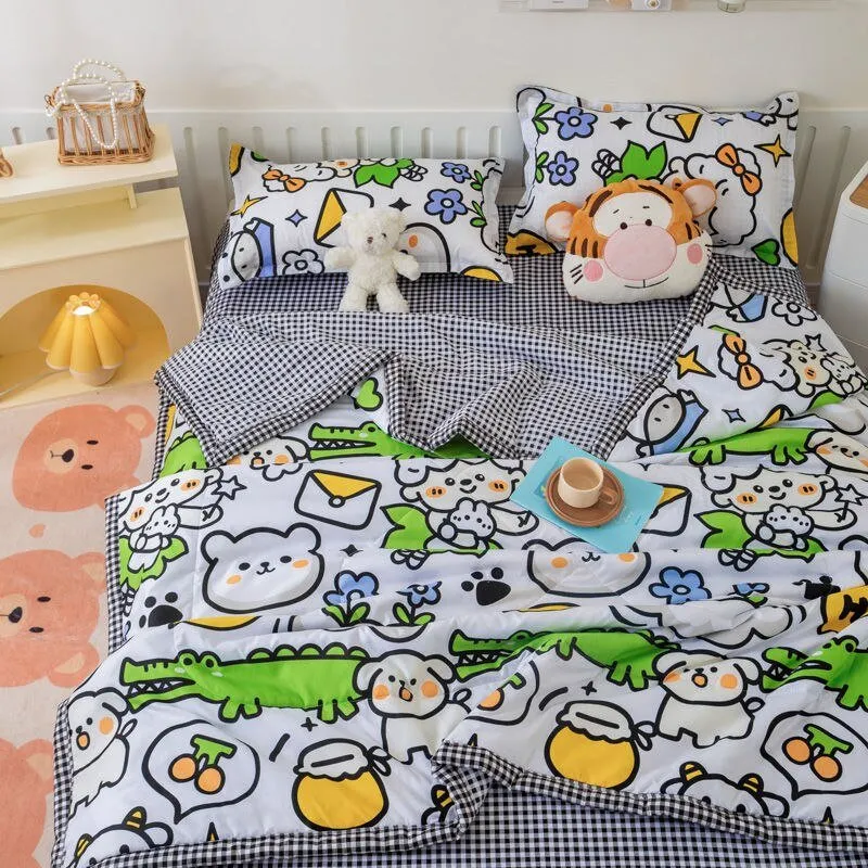 Cute Bear Summer Quilt: Washable Comforter