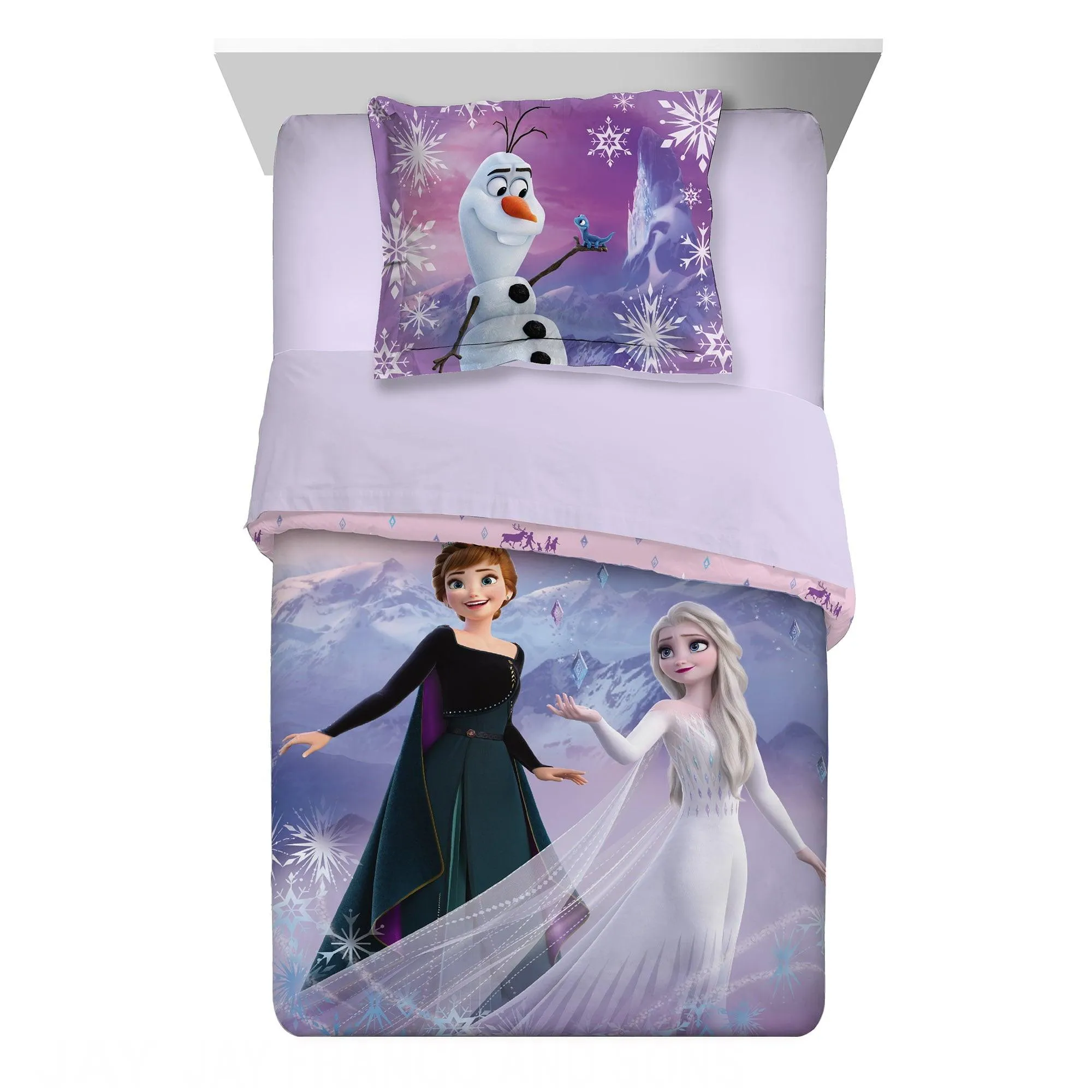 Disney Frozen Kids Comforter and Sham 2-Piece Set Twin/Full Reversible