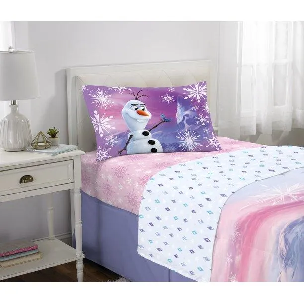 Disney Frozen Kids Comforter and Sham 2-Piece Set Twin/Full Reversible