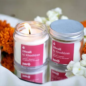 Diwali Vibrance | Lavender Geranium Fragrance | Scented soy wax candle | 100 gm