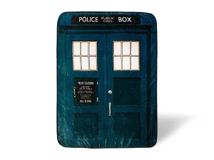 Doctor Who TARDIS Fleece Throw Blanket | 45 x 60 Inches