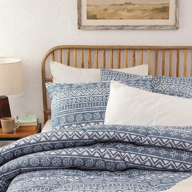 Dream Drift Cotton Comforter (Blue)  - 350 GSM