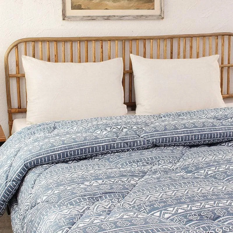 Dream Drift Cotton Comforter (Blue)  - 350 GSM