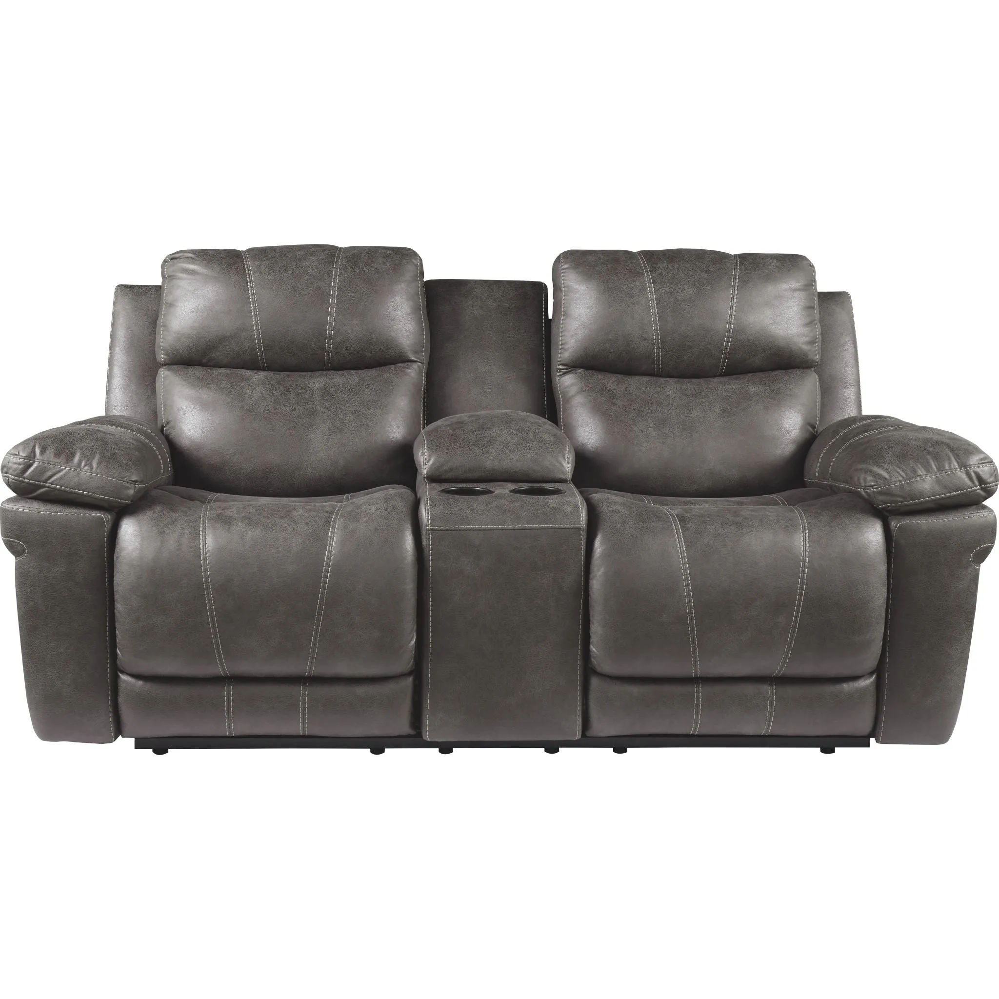 Erlangen Power Reclining Loveseat With Power Headrest - Midnight