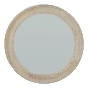 Farmhouse Washed Wood Circle Mirror