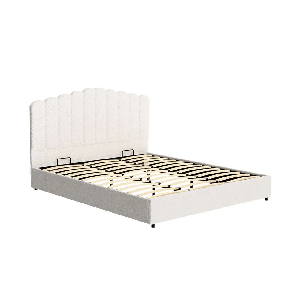 Fiona Bed Frame Boucle - Beige King