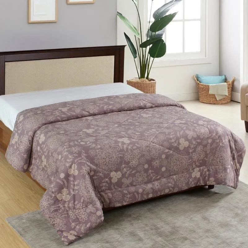 Gairdin Glace Cotton/Microfiber Comforter (Purple)  - 120 GSM